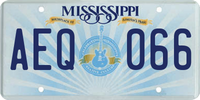 MS license plate AEQ066
