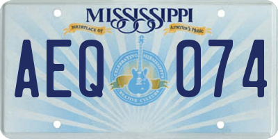 MS license plate AEQ074