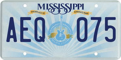 MS license plate AEQ075