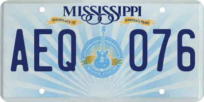 MS license plate AEQ076