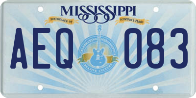 MS license plate AEQ083