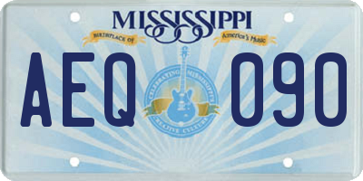MS license plate AEQ090