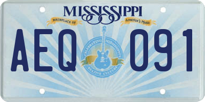 MS license plate AEQ091