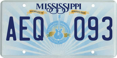 MS license plate AEQ093