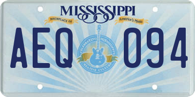 MS license plate AEQ094