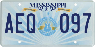 MS license plate AEQ097