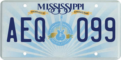 MS license plate AEQ099