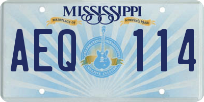 MS license plate AEQ114