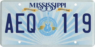 MS license plate AEQ119