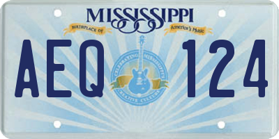 MS license plate AEQ124