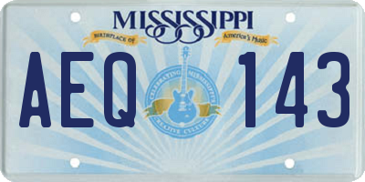 MS license plate AEQ143