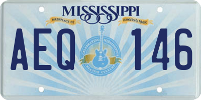 MS license plate AEQ146