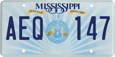 MS license plate AEQ147