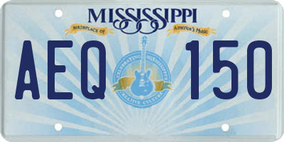 MS license plate AEQ150