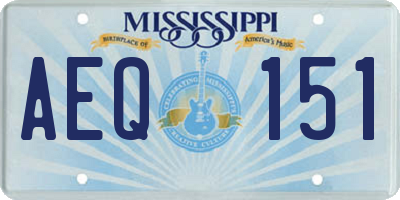 MS license plate AEQ151