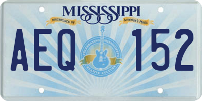 MS license plate AEQ152