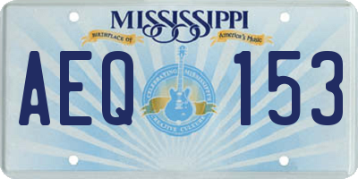 MS license plate AEQ153