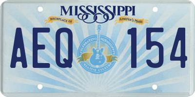 MS license plate AEQ154