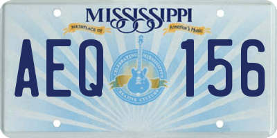 MS license plate AEQ156