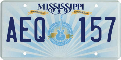 MS license plate AEQ157