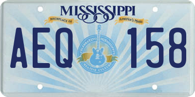 MS license plate AEQ158