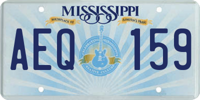 MS license plate AEQ159