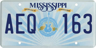 MS license plate AEQ163