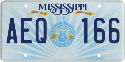 MS license plate AEQ166