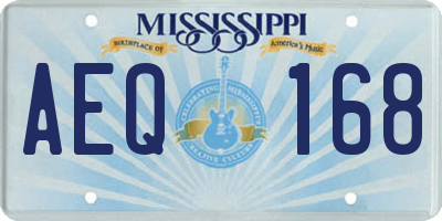 MS license plate AEQ168