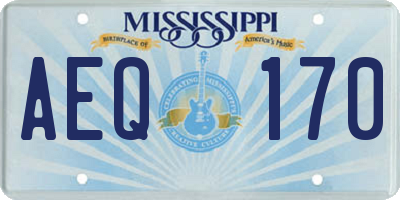 MS license plate AEQ170