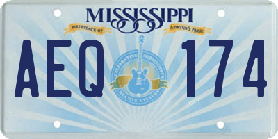 MS license plate AEQ174