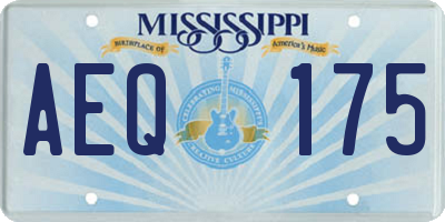 MS license plate AEQ175