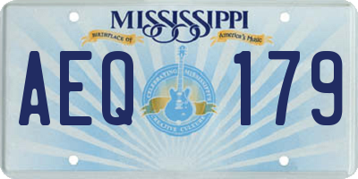MS license plate AEQ179
