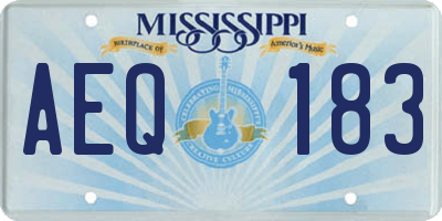 MS license plate AEQ183