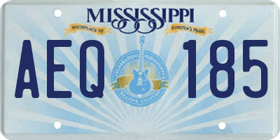 MS license plate AEQ185