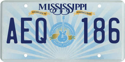 MS license plate AEQ186