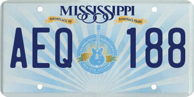 MS license plate AEQ188