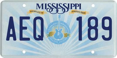 MS license plate AEQ189