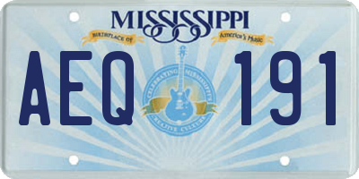 MS license plate AEQ191