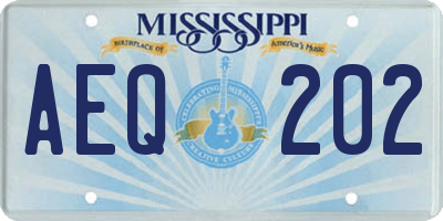 MS license plate AEQ202