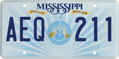 MS license plate AEQ211