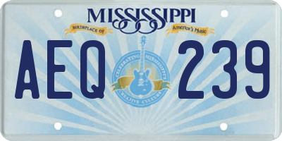 MS license plate AEQ239