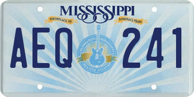 MS license plate AEQ241
