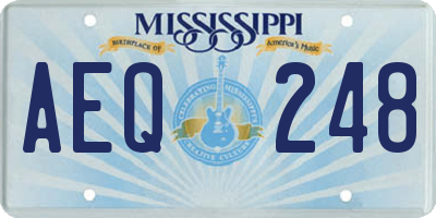 MS license plate AEQ248