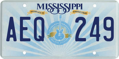 MS license plate AEQ249