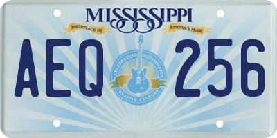 MS license plate AEQ256