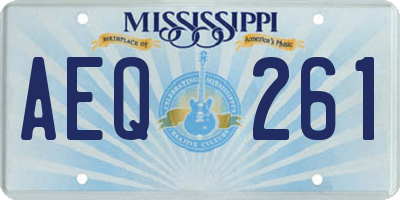 MS license plate AEQ261