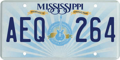 MS license plate AEQ264