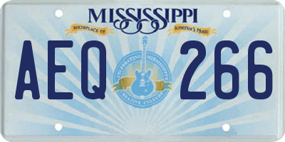 MS license plate AEQ266
