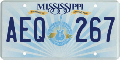 MS license plate AEQ267